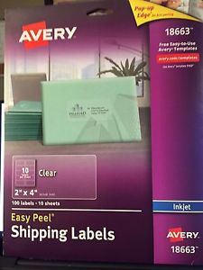 AVERY SHIPPING LABELS 18663 100 LABELS