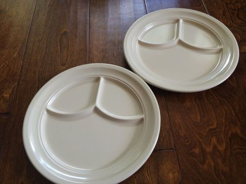 set of 2 Carlisle Dallas Ware 3-Compartment Plate 9 3/4 inch