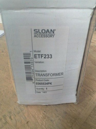 Sloan etf233 class 2 plug-in transformer for sale