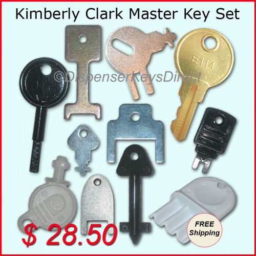 Kimberly clark master key set for paper towel, toilet tissue &amp; soap dispensers for sale