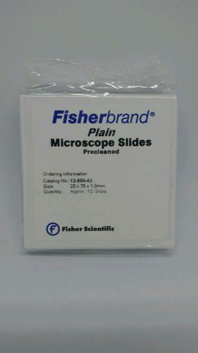 Fisherbrand Plain Microscope Slides Precleaned # 12-550-A3 25 x 75 x 1.0 mm
