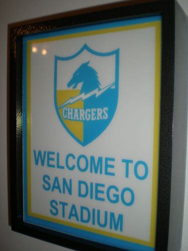 San Diego Chargers Football Throwback Stadium Game Room Lighted Man Cave Sign