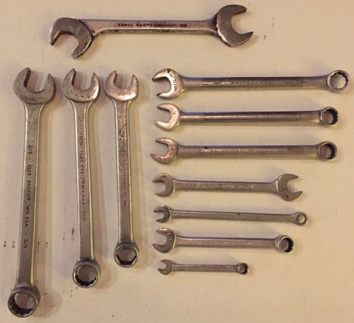 Proto wrench set of 11 wrenches variation of sizes 3/4 to 7/16