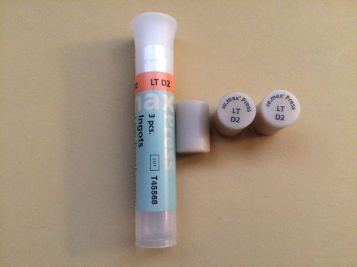 Ivoclar Vivadent e.Max Press LT D2 Low Translucency QTY 3 Large Ingots