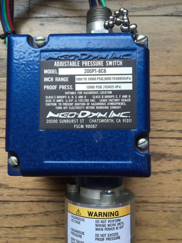 ITT 200P18C6 Neo Dyn Adjustable Pressure Switch 1000-10000 PSIG