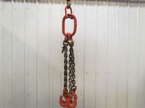 CM QOS 1/2&#034;x3&#039; 6&#034; 4-Leg Chain Sling Master Link Sling Hooks Grade 80 WLL 31200Lb