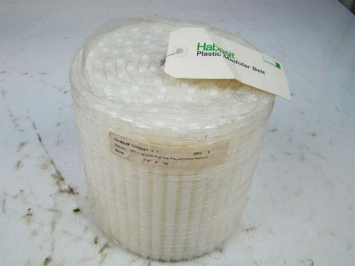 Habasit conveyor belt 7.9&#034; x 10&#039; flat top polyethylene natural white m1220 for sale