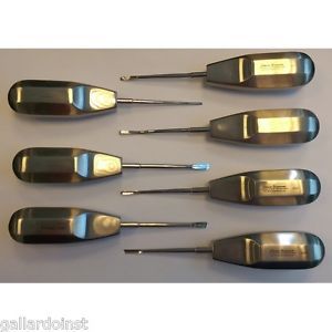 Dental elevator set of 7 pieces all stainless steel (luxation)