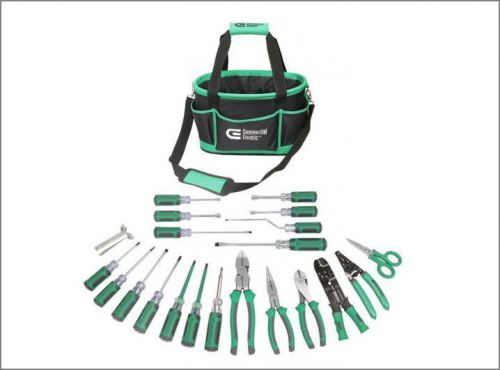 Commercial electric et07001 22-piece journeyman electrician&#039;s tool set assorted for sale