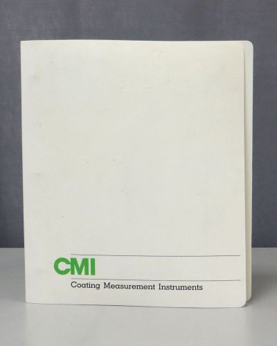 CMI Coating Measurement Instruments CGX Guage Series Operating Instructions