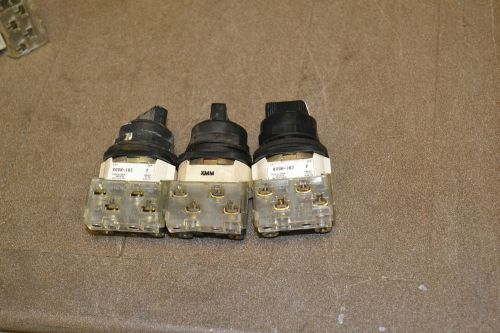 (Lot of 3) ALLEN BRADLEY 800H-JR2 3 Position Selector Switches