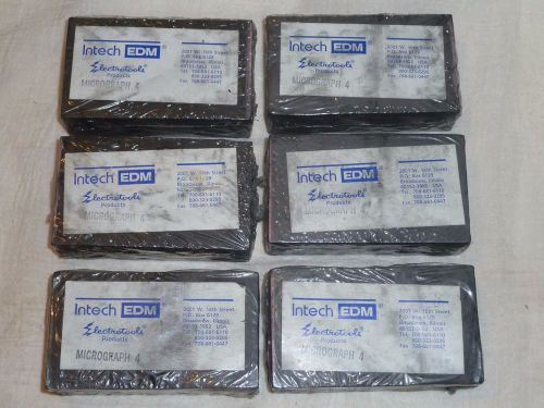 Lot of 6 intech edm electrotools micrograph 4 graphite blocks, 2lbs 12oz total for sale