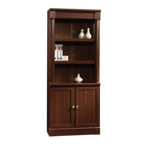 Sauder Bookcases Palladia Library with Doors Select Cherry New Free Shipping