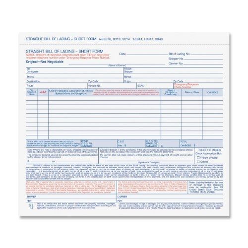 Tops TOPS 4-Part Carbonless Bill of Lading Forms, 8.5 x 7.63 Inches, Simplified