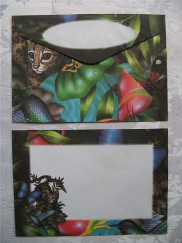 Coloured C6 New Paper Envelopes 15 Jungle Design for Writing Pad Invitations