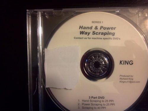 Learn to handscrape &amp; biax power scrape dvd for  machinery ways for sale
