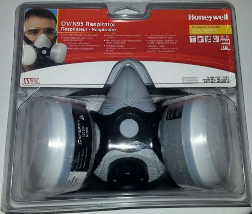 Honeywell premier ov/n95 half mask respirator- hwl5501n95m gray medium brand new for sale