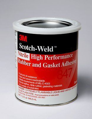 3M (847) Nitrile High Performance Rubber And Gasket Adhesive 847 Brown, 1 Gallon