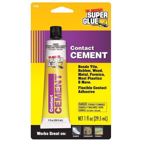 Super Glue All Purpose Contact Cement Adhesive Tube (1 fl oz/29.5 mL)
