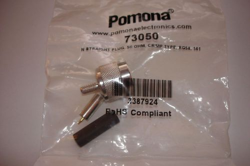 Pomona 73050 N Type Plug, 50 Ohm, Crimp Type  Rg58 141 New in Bag