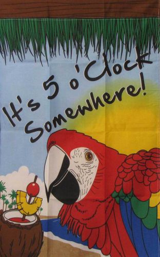 It&#039;s 5 o&#039;clock somewhere party flag 28&#034; x 40&#034; indoor outdoor garden banner for sale
