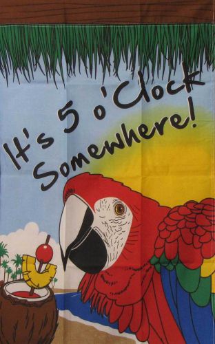 It&#039;s 5 o&#039;Clock Somewhere Party Flag 28&#034; X 40&#034; Indoor Outdoor Garden Banner