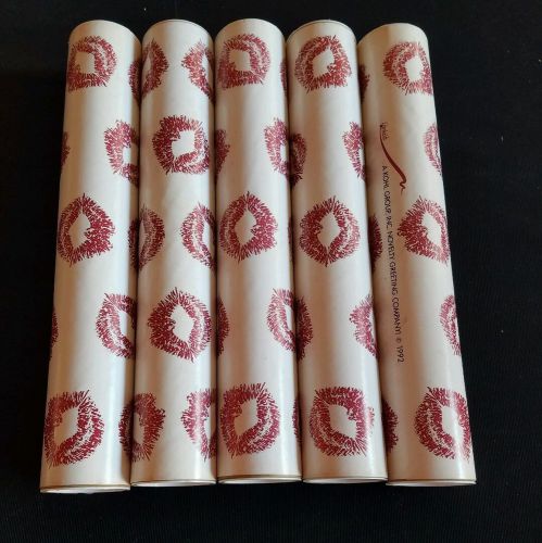 LOT OF 83 ROUND LIPSHTICK 1 1/2&#034; X 10&#034; MAILING TUBES VALENTINE KISS LIPS NOS R1C