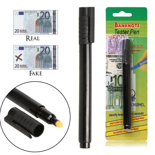 Black Money Checker Counterfeit Detector Marker Fake Banknotes Tester Pen