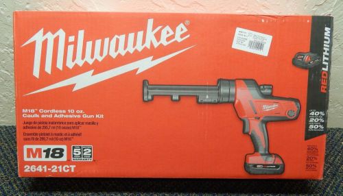 Milwaukee m18 cordless 10 oz caulk and adhesive gun kit 2641-21ct for sale