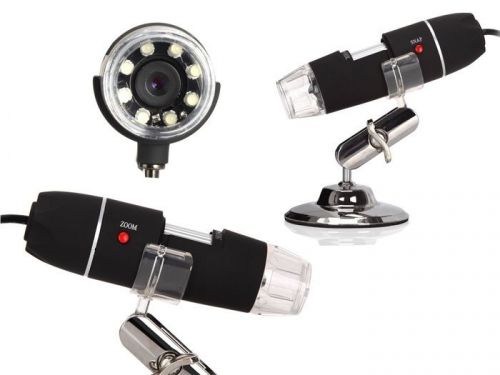 8 lights Microscope 50X~500X Digital Magnifier HD CMOS high DSP 2.4 bit 2MP USB