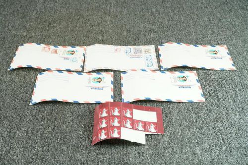 Set Of 10 USA .03 Stamps And 5 Overseas Envelopes