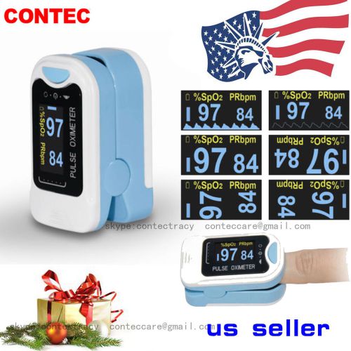 Fingertip Pulse Oximeter Oximetry Blood Oxygen Saturation Monitor,case,rope,USA