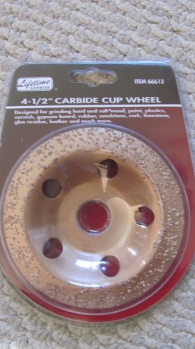 NEW 4-1/2&#034; Carbide Cup Wheel 7/8&#034; Arbor