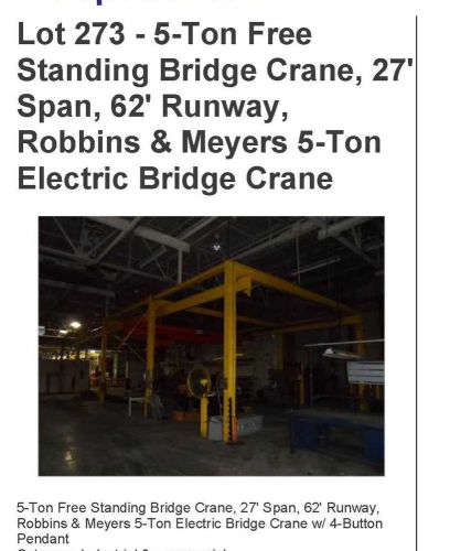 5 TON FREESTANDING BRIDGE CRANE