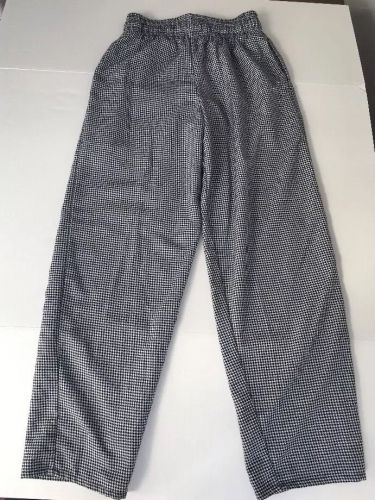 Uncommon Threads Chef Pants Small NWOT New Pockets Elastic Waist Houndstooth