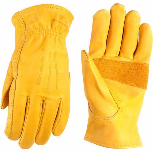 New Wells Lamont Heavy Duty Cowhide Palm Leather Work Gloves Size XL