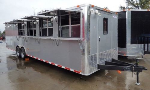 Concession Trailer 8.5&#039; X 30&#039; Silver Frost Event Catering Kitchen