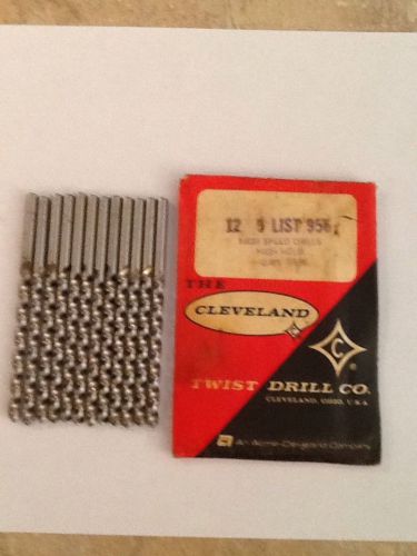 12 Cleveland No. 9 High Speed Drills, High Helix Unused