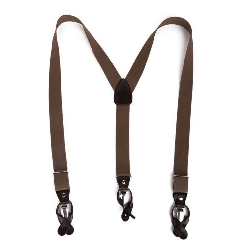 Brand q mens suspenders with silver toned fasteners for sale