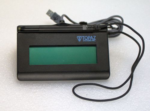 Topaz SignatureGem T-L462-HSB-R Backlit 1x5 LCD Signature Pad USB Plug Pen