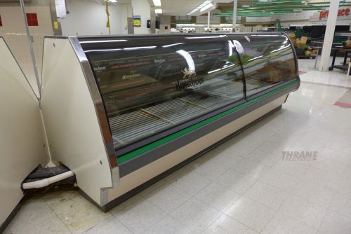 Tyler (2) 12&#039; Lift-Up Curved Glass Fresh Meat Deli Service Gravity Grocery Cases
