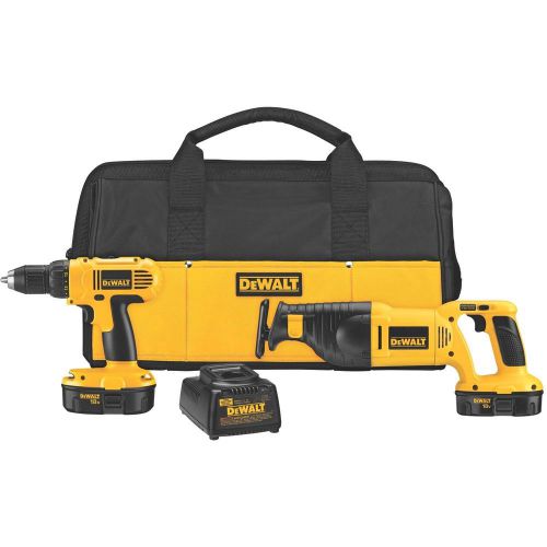 Dewalt dc759ca 18-volt compact drill/reciprocating saw combo kit for sale