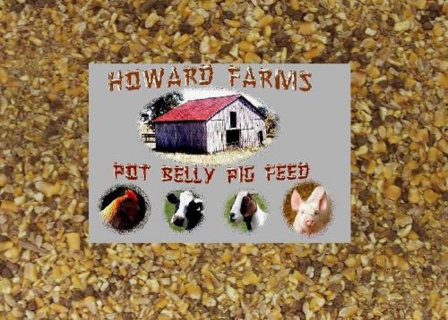 NEW AND IMPROVED!!!!  HOWARD FARMS DUSTLESS POT BELLY PIG FEED!!! 20 POUNDS