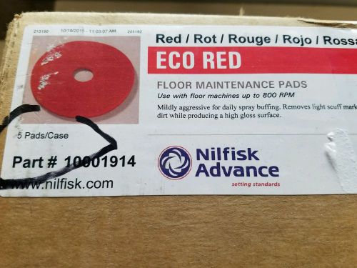 NEW Nilfisk 13&#034; Red Buffing and Cleaning Pad, Non-Woven Polyester Fiber (F18T)