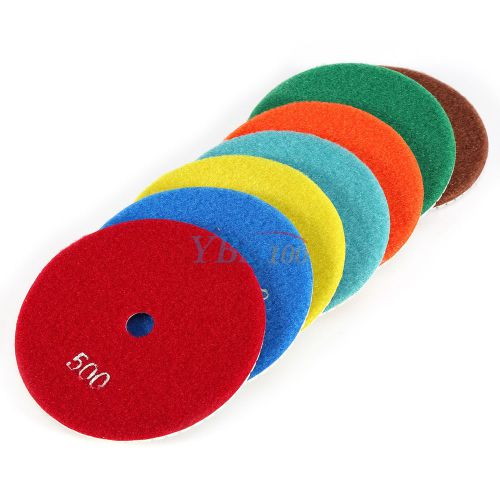 Wet Diamond Polishing Pads Grinding 5&#034; 125mm 50/150/300/500/1000/2000/3000 Grit