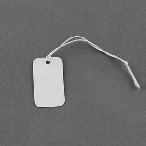100pcs String Paper Price Tags Blank White Jewelry Display Lable Cards Craft Tag