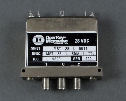 Dow-key mst-28-l-0011 rf switch - sma female, 28 vdc for sale