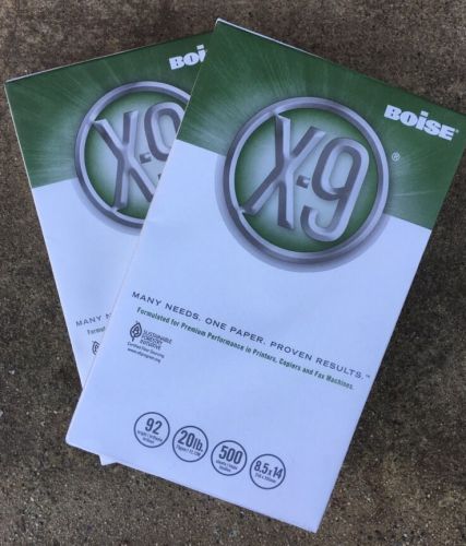 1000 Sheets (2 Reams) Boise X-9 White 20 Lb COPY Print PAPER LEGAL Size 8.5 x 14