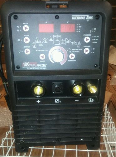 Thermal arc 186 ac/dc inverter 230v power souce only hf tig, lift tig, and stick for sale