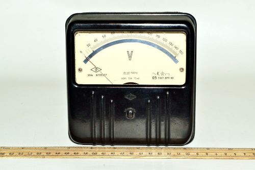 Vintage Analog Device Bakelite Panel Voltmeter E59K AC 0-150 V Russian Soviet